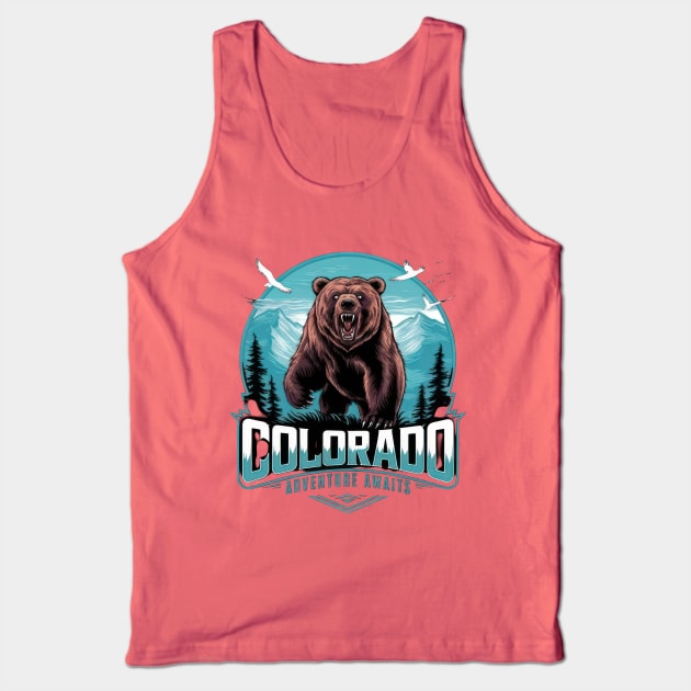 Wild Colorado: Land of the Roaring Bear Tank Top by TooplesArt